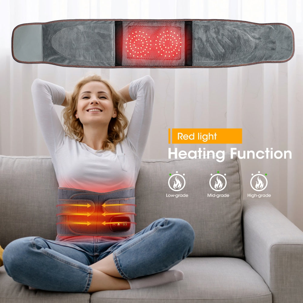 Lumbar and Back Therapy Massager with Heat Treatment Belt