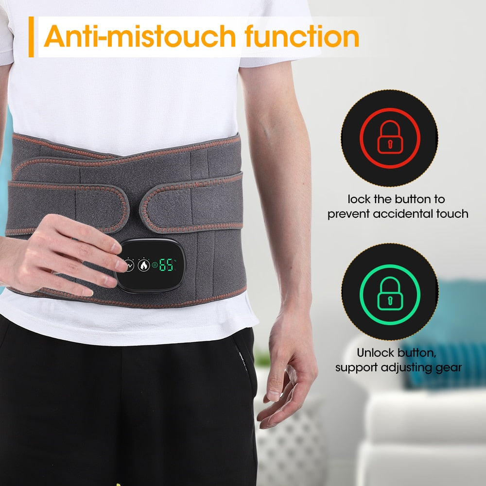 Lumbar and Back Therapy Massager with Heat Treatment Belt