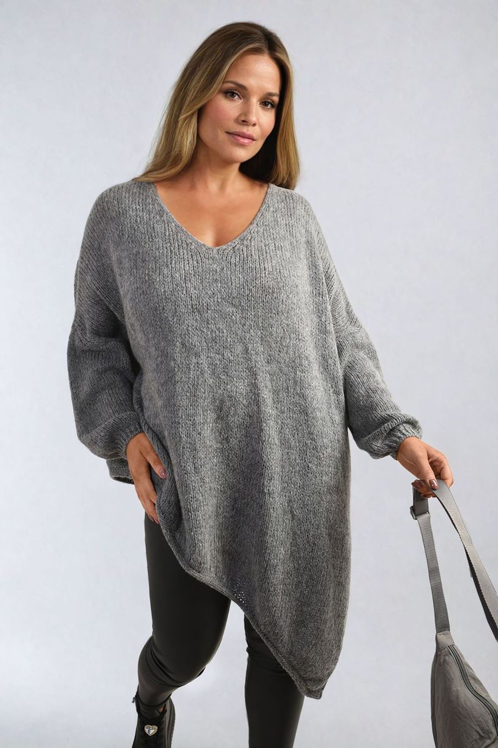 Brynn Asymmetric Oversized Knitted Jumper