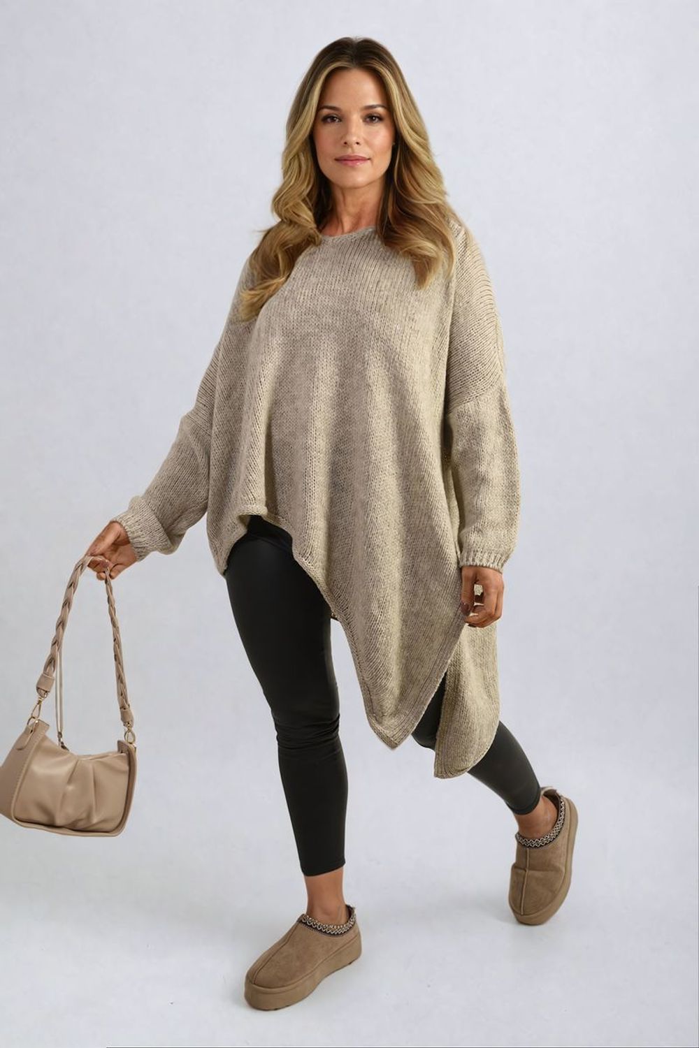 Brynn Asymmetric Oversized Knitted Jumper