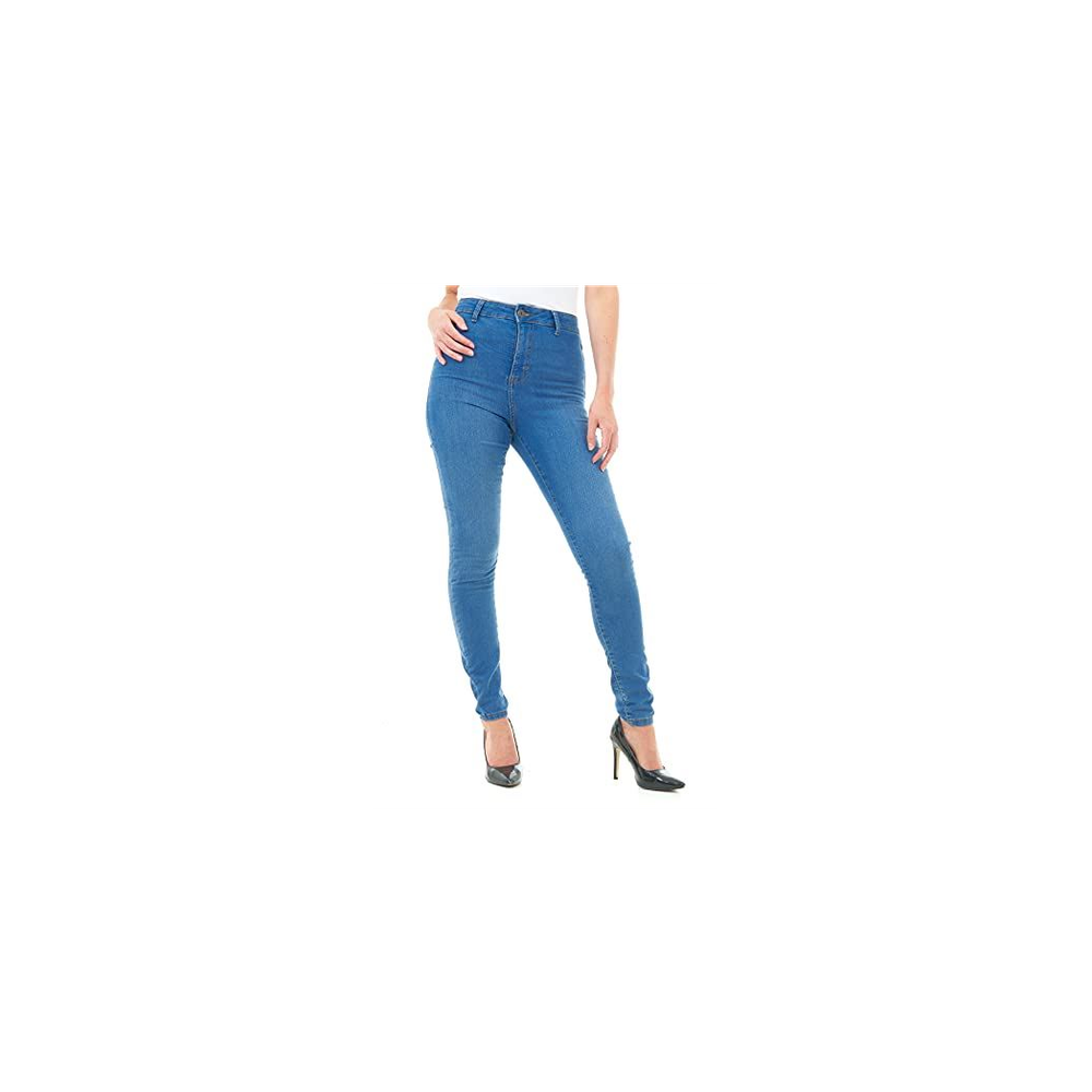 High-Rise Skinny Jeans – Mid Wash, Size 18