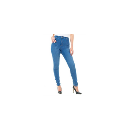 High-Rise Skinny Jeans – Mid Wash, Size 18