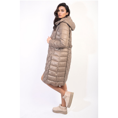 Quilted Winter Jacket with Belt