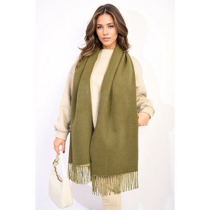 Aisha Winter Oversized Scarf With Tassel