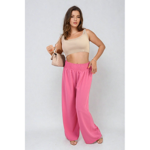 Zaynah Elastic High Waist Wide Leg Trousers