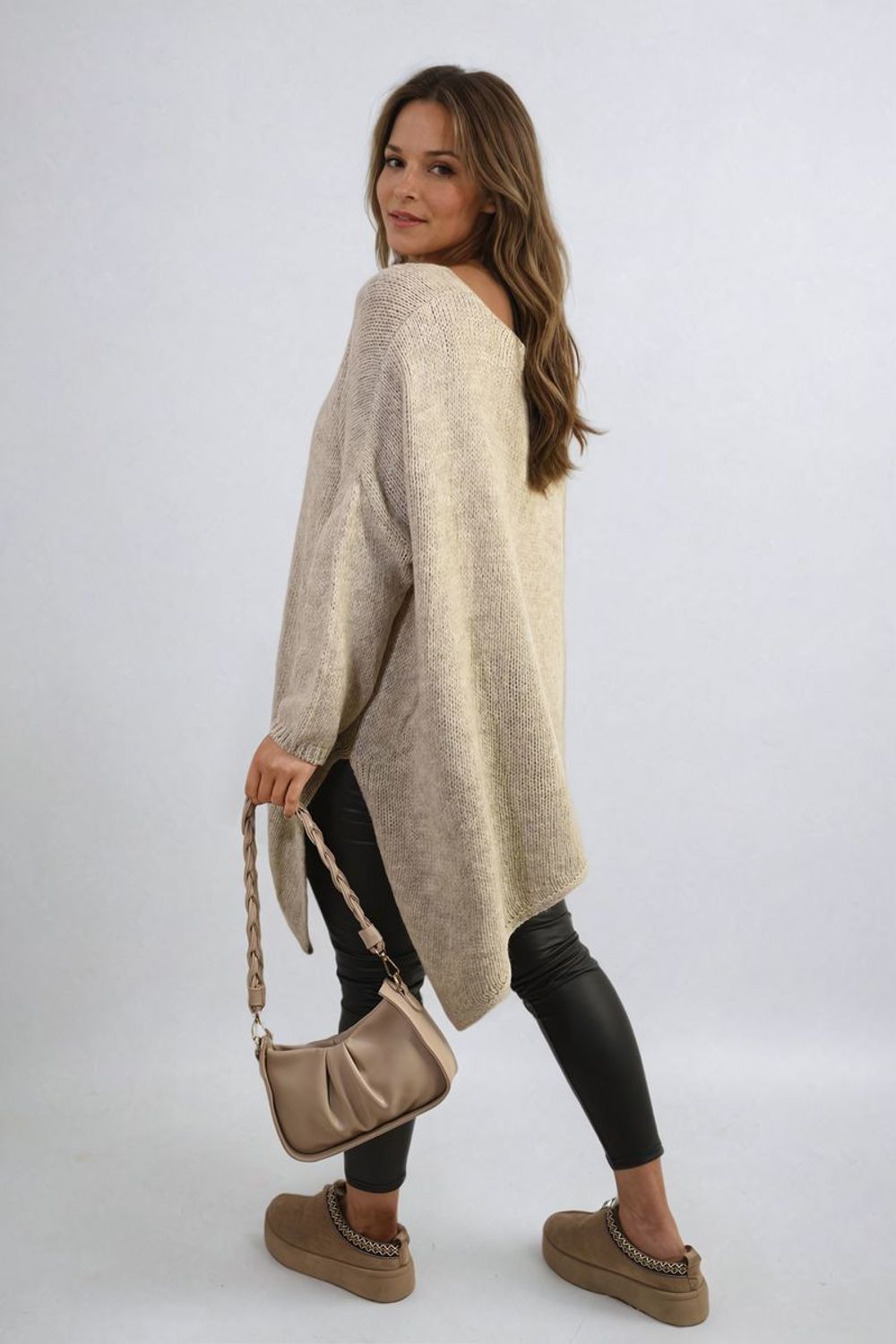 Brynn Asymmetric Oversized Knitted Jumper