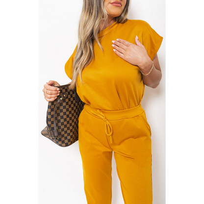 Short Sleeve Boxy Lounge Wear Co-ord Set