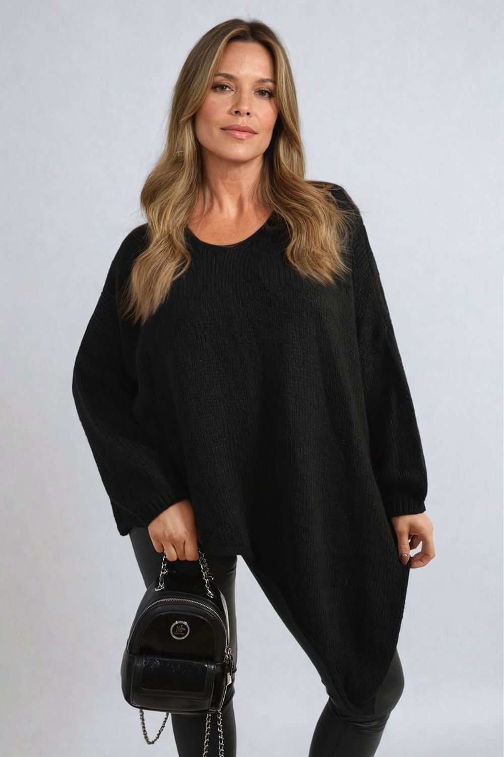 Brynn Asymmetric Oversized Knitted Jumper