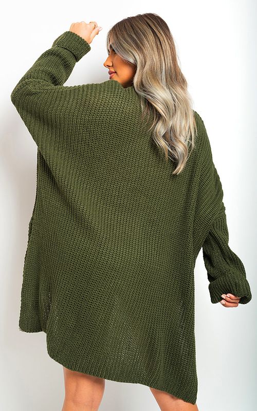 Faye High Neck Oversized Long Sleeve Knitted Jumper