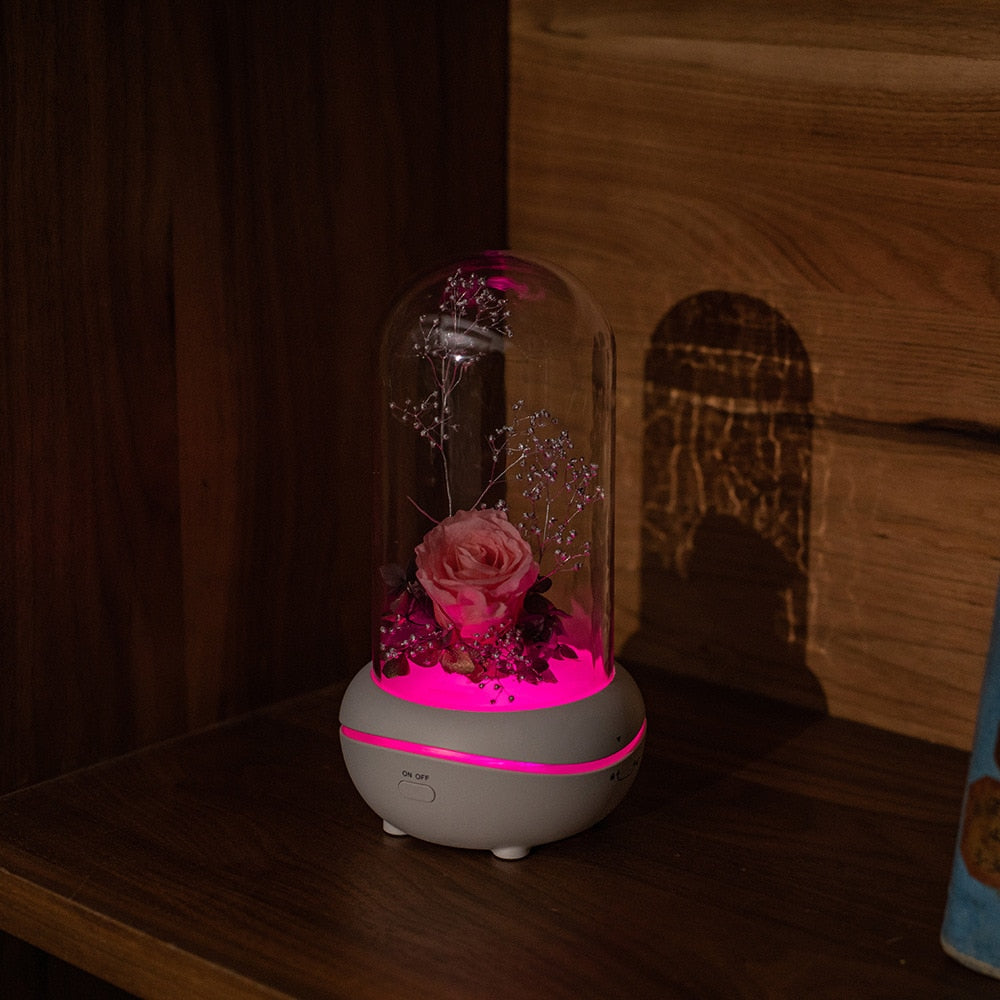 Flower Essential Oil Diffuser and beautiful night light.