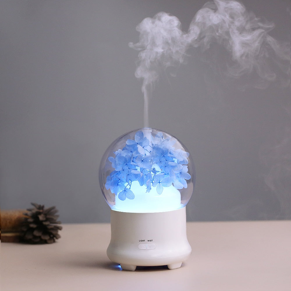 Flower Essential Oil Diffuser and beautiful night light