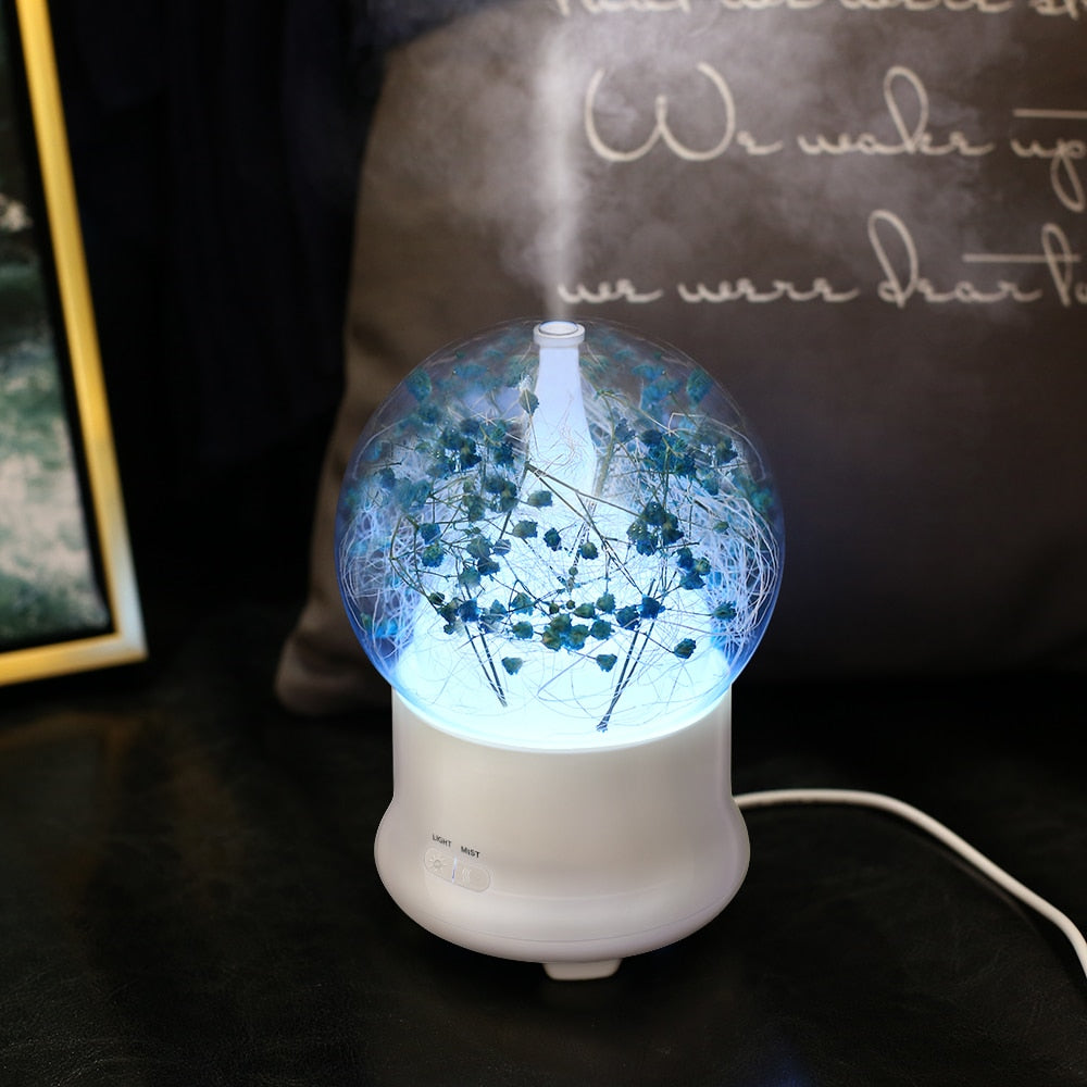 Flower Essential Oil Diffuser and beautiful night light