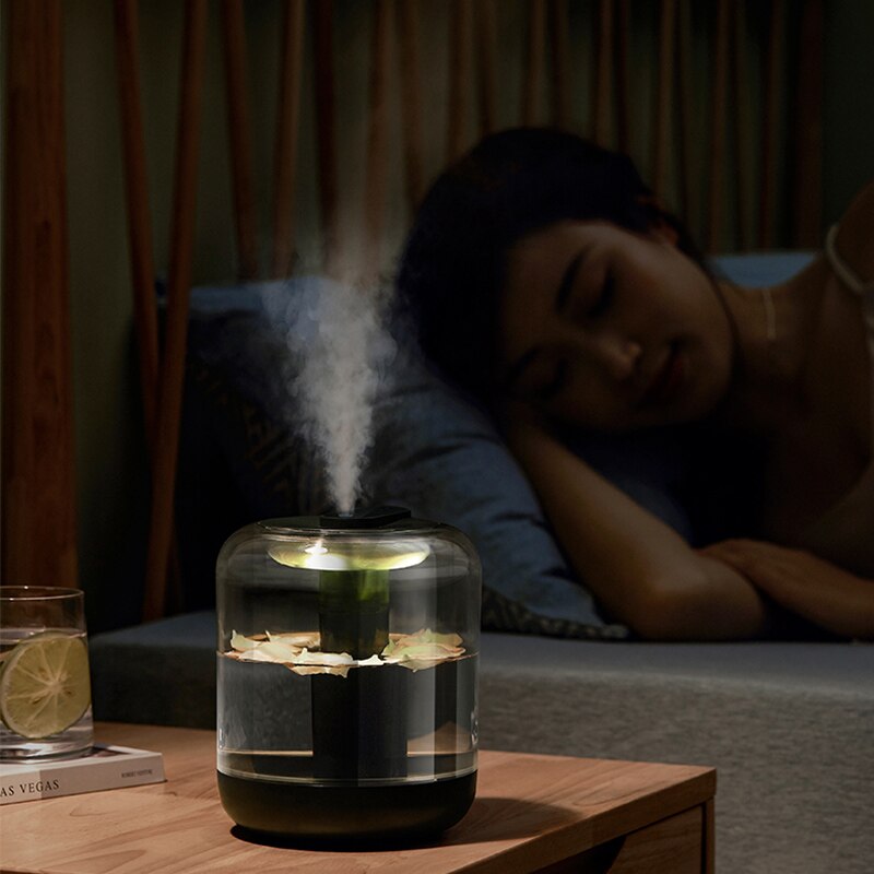 Rechargable Wireless Diffuser & Humidifier with soothing night light.