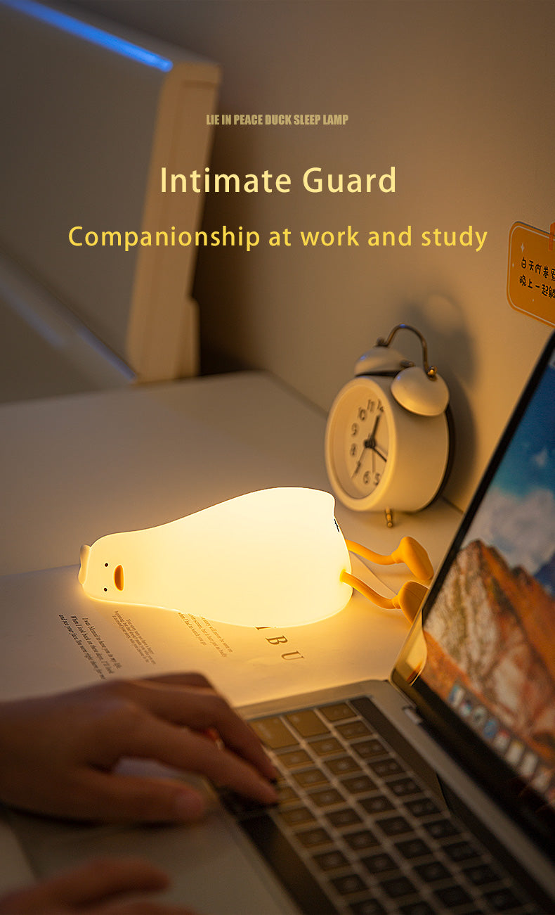 Lying Duck lamp, Night Light and phone holder