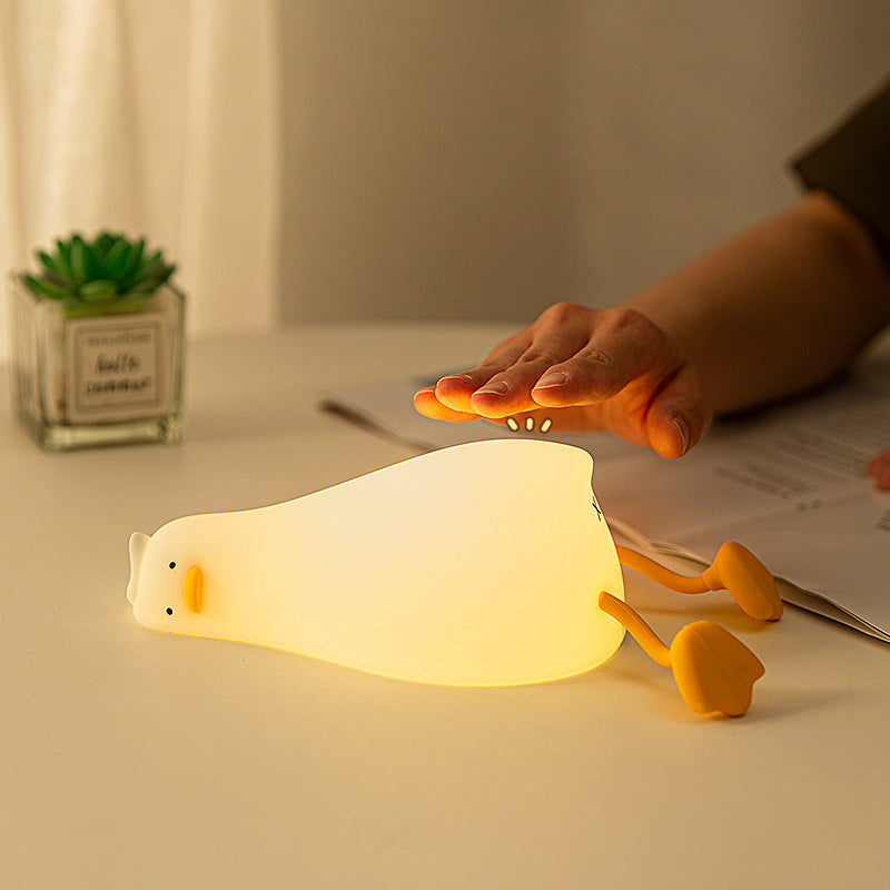 Lying Duck lamp, Night Light and phone holder