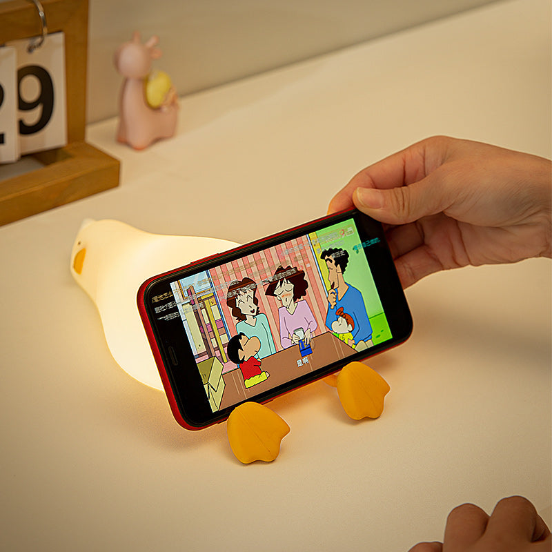 Lying Duck lamp, Night Light and phone holder