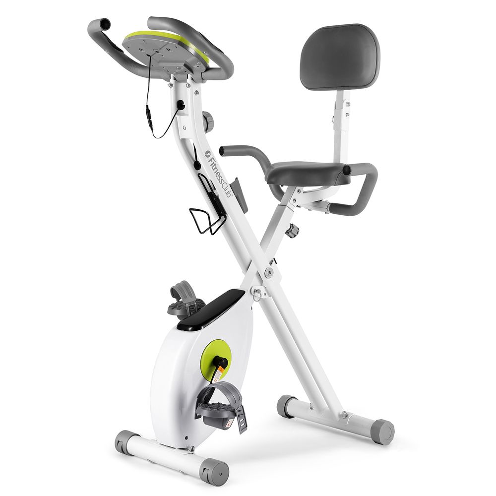 Easy Fold Exercise Bike with LCD Monitor Function,  Mobile Holder and Water Bottle Stand