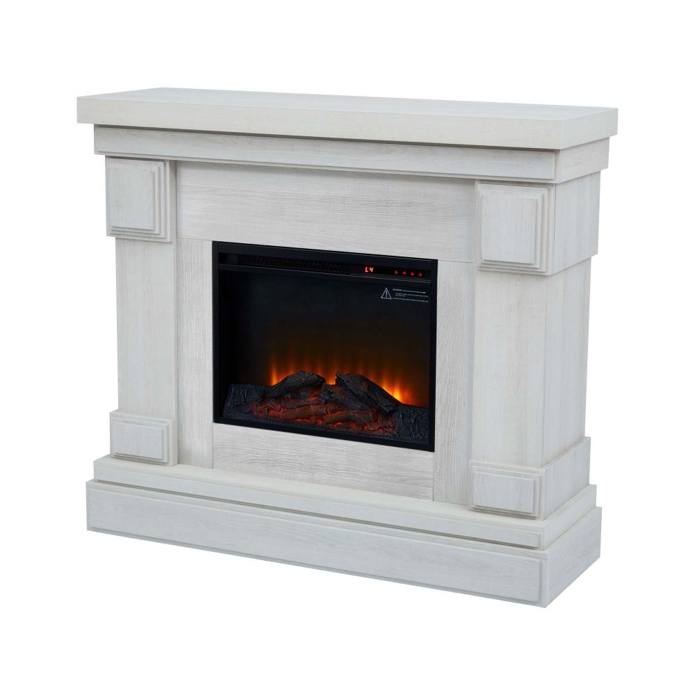 Electric Fireplace 48″ with Touch Screen & Remote, Wood Grain