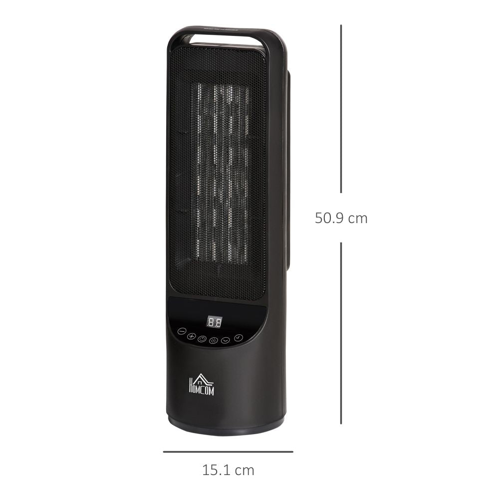 Ceramic Tower Indoor Space Heater with LED Display Oscillation Remote Control