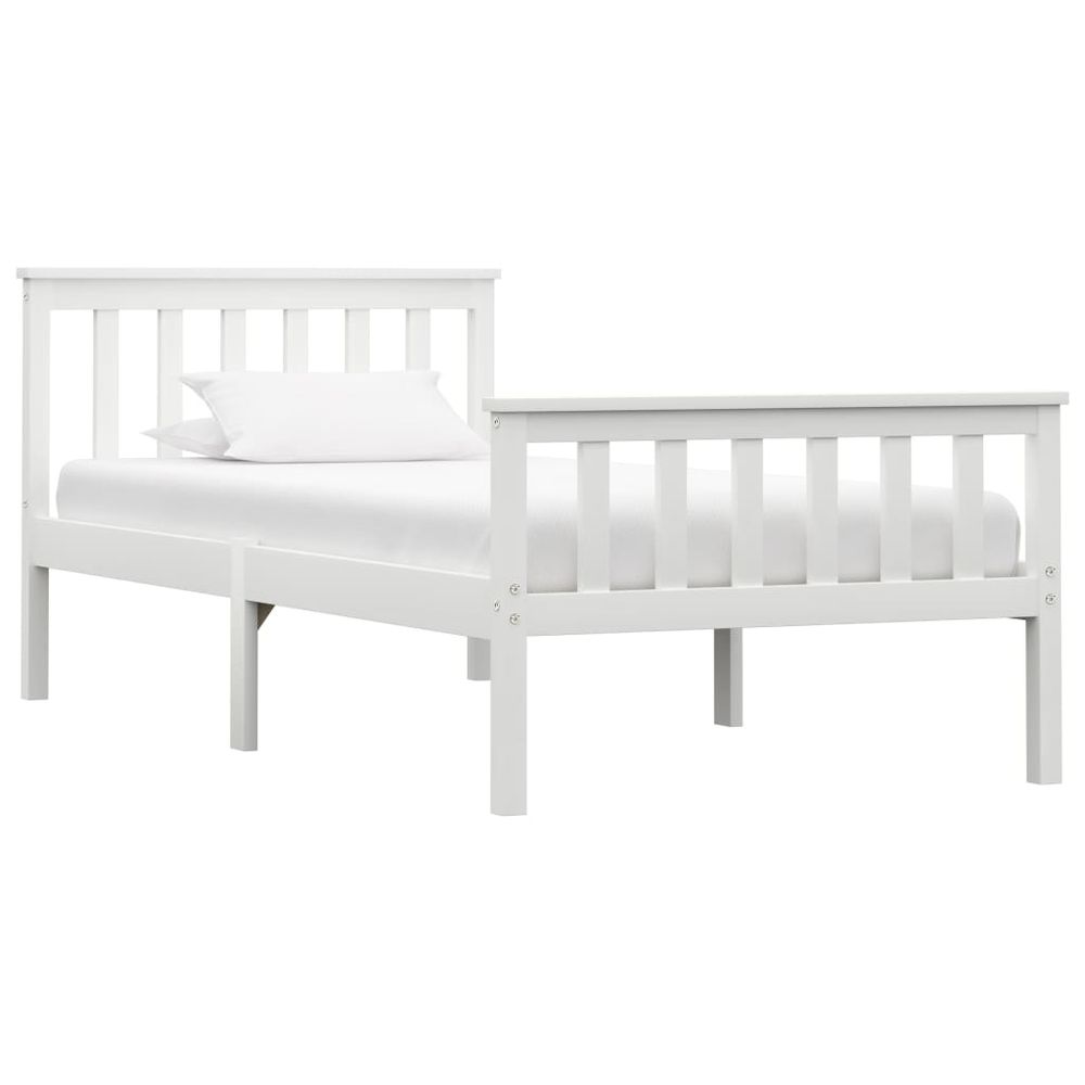 Contemporary Bed Frame White, Grey, Dark Brown, Honey Brown - Solid Pinewood